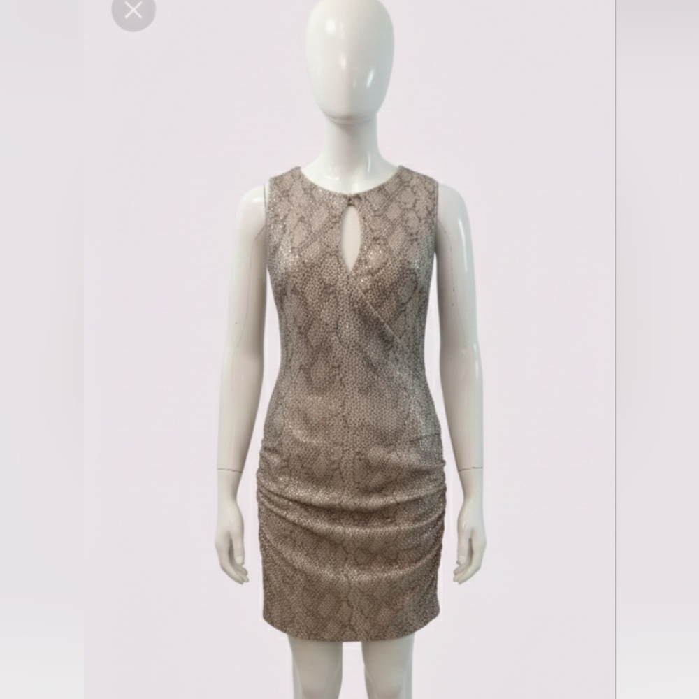 Sabora Halter Bodycon Sequins Dress with S…